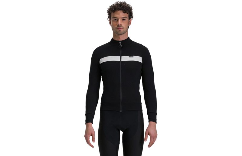 Santini Adapt Wool Thermal Jersey Men Nero