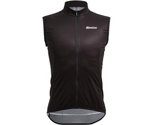 Santini Nebula Wind Vest with Back Pockets Men Black