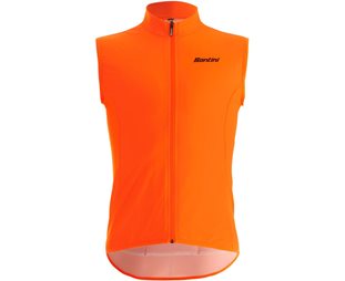Santini Nebula Wind Vest with Back Pockets Men Fluo Orange