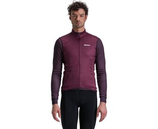 Santini Nebula Wind Vest with Back Pockets Men Burgundy