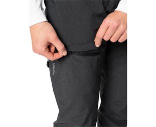 VAUDE Naisten pyöräilyhousut Yaras Warm Rain Pants Women Black Uni