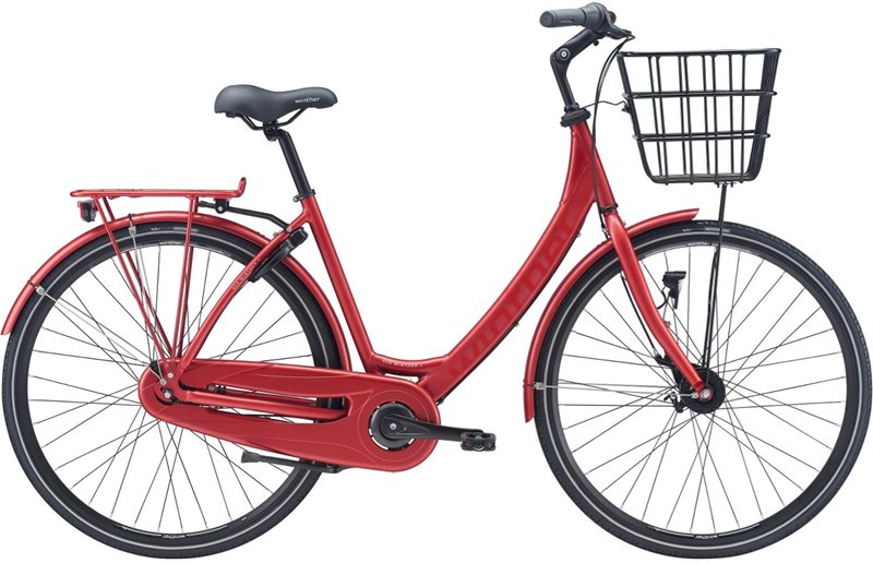 Winther Naisten polkupyörä 4 7-vaihteinen Matta punainen M. punainen
