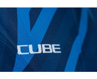 Cube ATX CMPT Full-Zip SS Jersey Men Blue