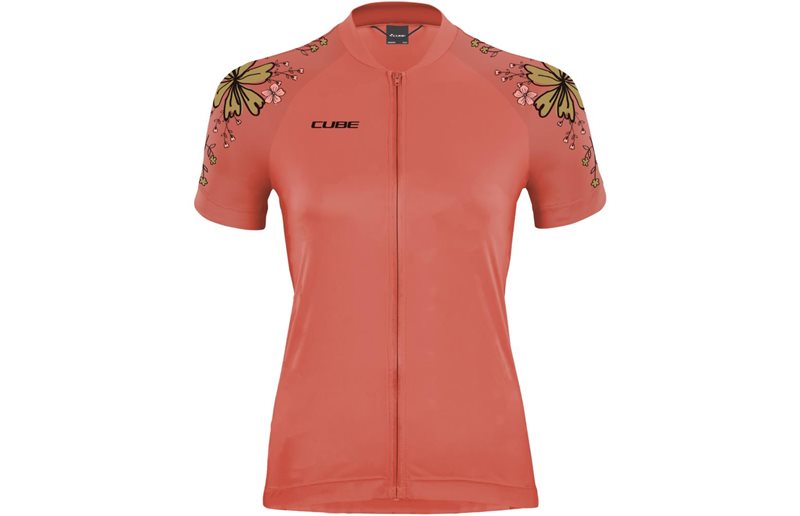 Cube ATX Cmpt Full-Zip SS Jersey Women Coral