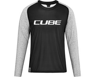 Cube Pyöräilypaita Vertex Crew Neck LS Jersey Men Black/Black