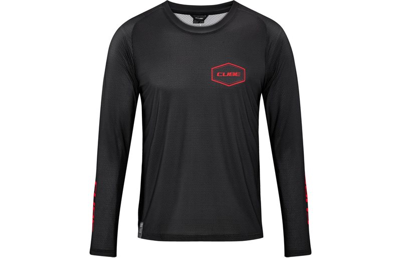 Cube Jersey Vertex Round Neck L/S Black