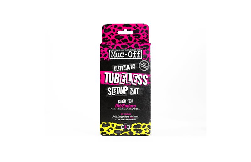 Tubeless-setti Muc-Off Ultimate Tubeless Setup Kit - DH/Plus - Venttiilit, Litkut & 35mm Teipit kahdelle vanteelle