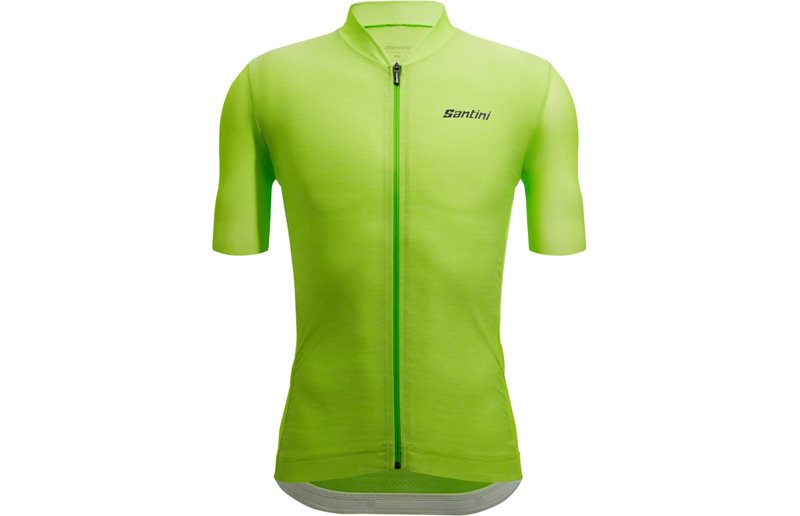 Santini Colore Puro SS Jersey Men Neon Green