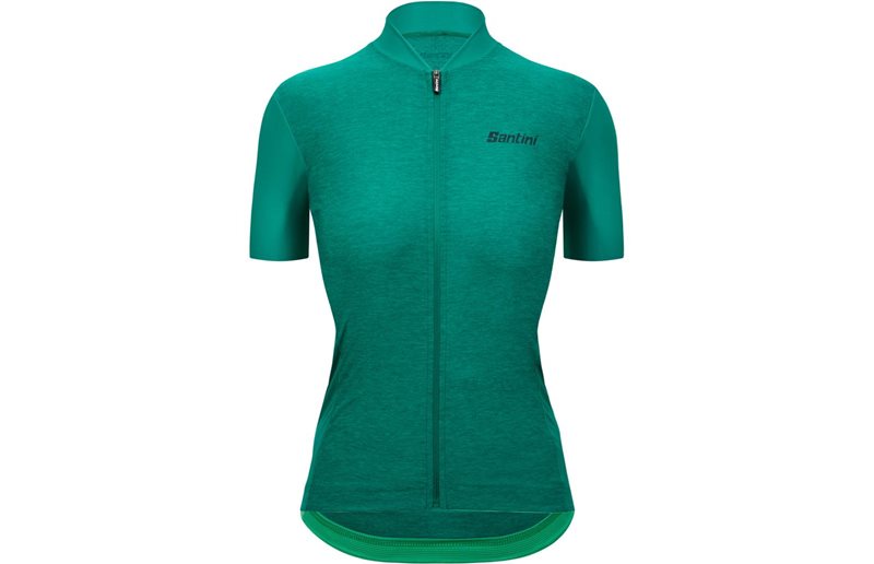 Santini Colore Puro SS Jersey Women Green