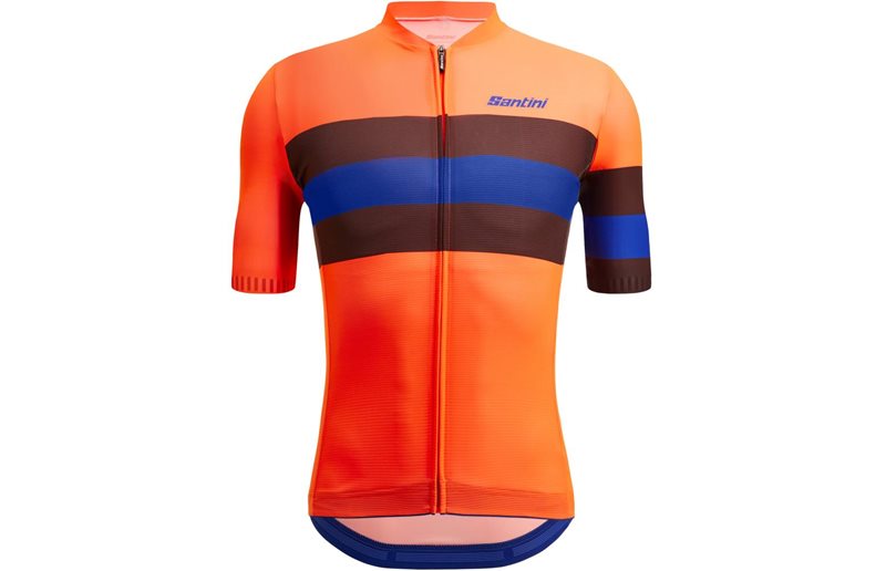 Santini Eco Sleek Bengal SS Jersey Men Fluo Orange