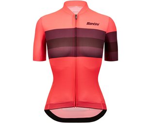 Santini Eco Sleek Bengal SS Jersey Women Granatine