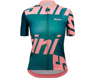 Santini Naisten pyöräilypaita Karma Logo SS Jersey Women Teal