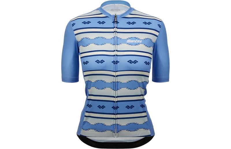 Santini Pendelton SS Jersey Women Light Blue