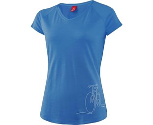 Löffler Merino-Tencel Print Bike Shirt Women Bluebird