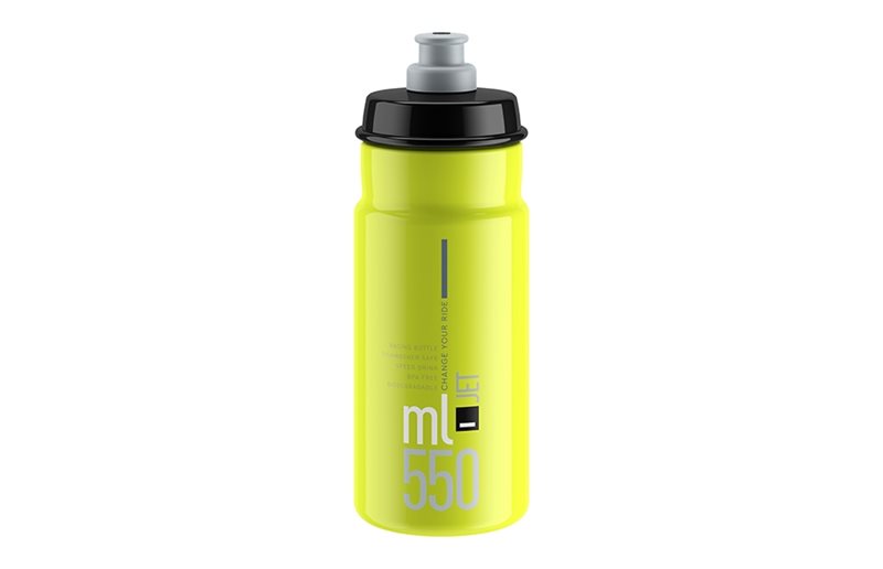Cykelflaska Elite Jet Gul Fluo/Svart/550
