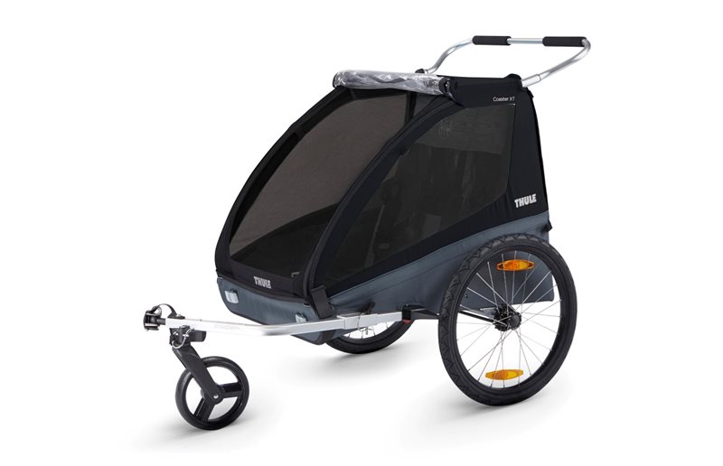 Pyöräkärry Thule Coaster XT (kahdelle lapselle) Musta