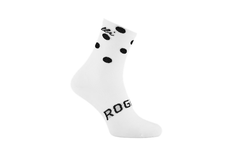 Rogelli Cykelstrumpor Sprinkle Socks White/Black