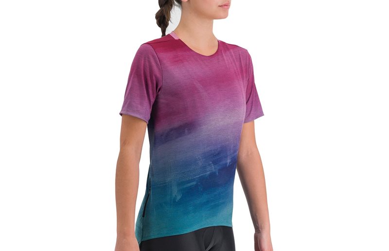 Sportful Naisten pyöräilypaita Flow Giara Tee Women Berry Blue Pink