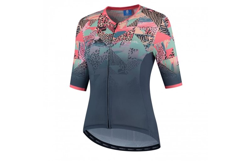 Rogelli Cykeltröja Animal Jersey SS Blue/Coral