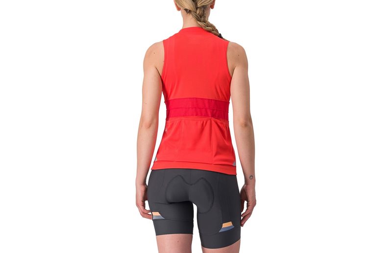 Castelli Naisten pyöräilypaita Anima 4 Sleeveless Jersey Women Hibiscus/Soft Orange