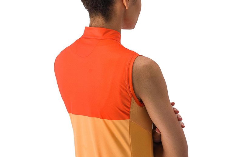 Castelli Velocissima Sleeveless Jersey Women Soft Orange/Scarlet Lava