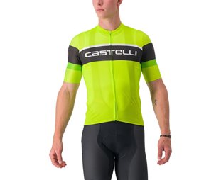 Castelli Scorpione 3 Jersey Men Electric Lime/Black/Green Fluo