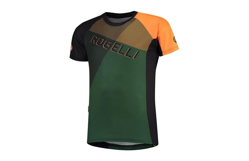 Rogelli MTB Pyöräilypaita SS Adventure 2.0 Green/Black/Orange