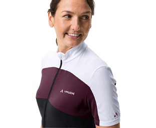 VAUDE Naisten pyöräilypaita Matera Full-Zip SS Tricot Women Cassis