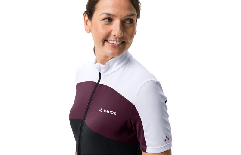 VAUDE Naisten pyöräilypaita Matera Full-Zip SS Tricot Women Cassis