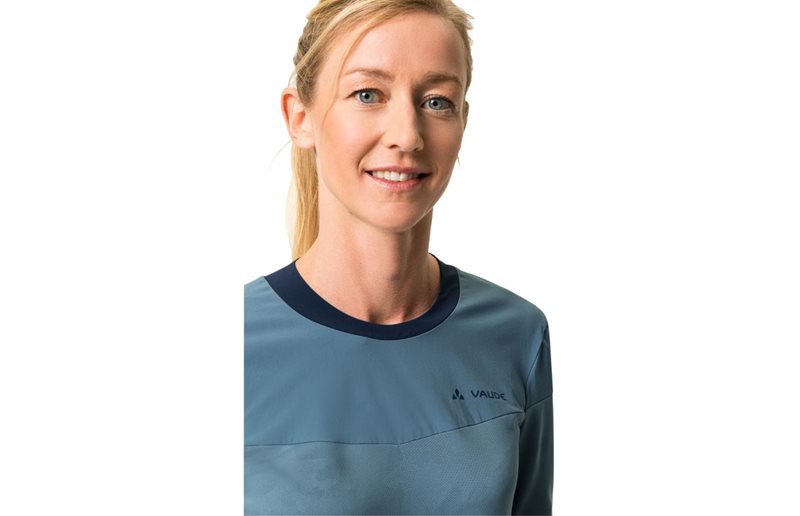 VAUDE Naisten pyöräilypaita Moab Pro LS Shirt Women Blue Gray