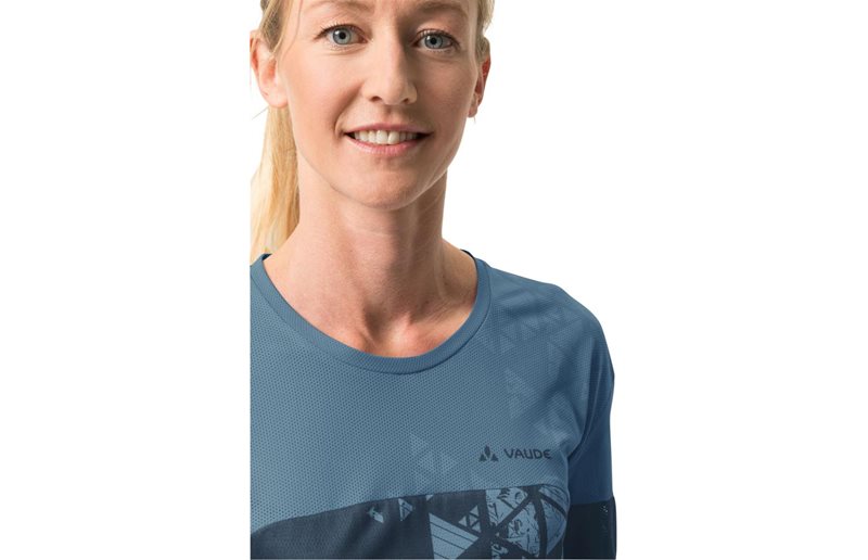 VAUDE Naisten pyöräilypaita Moab V LS T-shirt Women Blue Gray