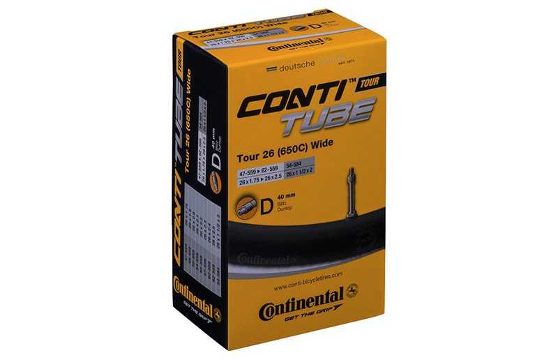 Continental Pyöränsisäkumi Tour Tube Wide 47/62-559 Polkupyöränventtiili 40 mm