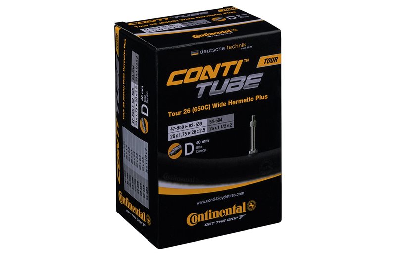 Cykelslang Continental Tour Wide Hermetic Plus 26" Dunlop 40mm 47/62-559