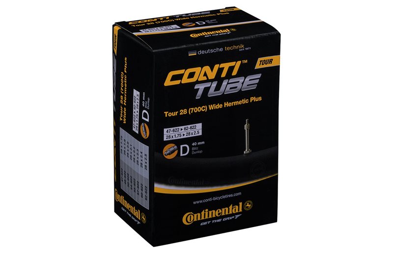 Continental Cykelslang Tour Tube Wide Hermetic Plus 47/62-622 Cykelventil 40 mm