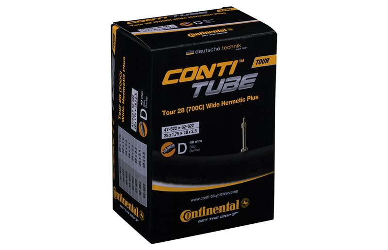 Cykelslang Continental Tour Wide Hermetic Plus 28" Dunlop 40mm 47/62-622