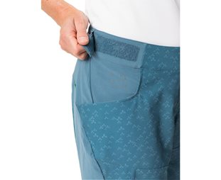 VAUDE Ledro Print Shorts Women Blue Gray