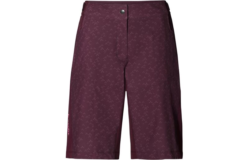 VAUDE Naisten pyöräilyshortsit Ledro Print Shorts Women Cassis