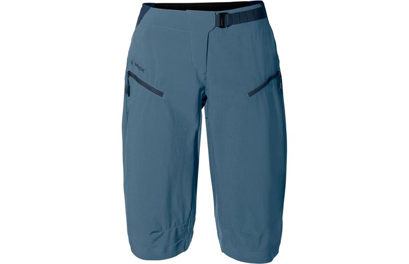 VAUDE Naisten pyöräilyshortsit Moab Pro Shorts Women Blue Gray