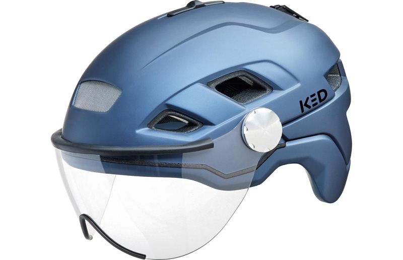 KED B-Vis X-Lite Helmet Blue Metallic Matt