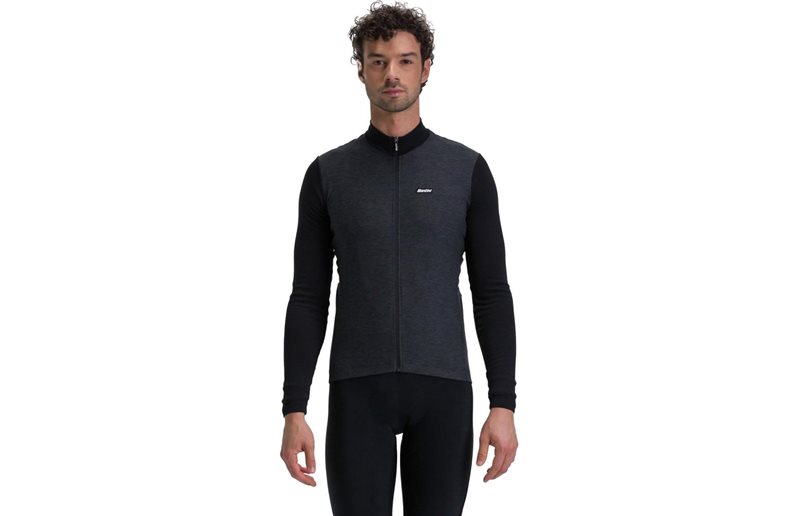 Santini Pure Thermal Jersey Men Nero