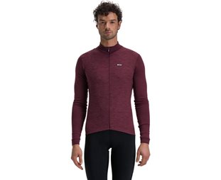 Santini Pure Thermal Jersey Men Burgundy