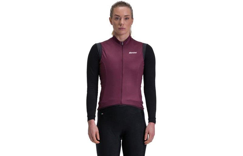 Santini Nebula Wind Vest Women Burgundy