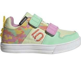 adidas Five Ten Lego Freerider VCS MTB Shoes Kids Green Glow/Semi Coral/Bliss Orchid