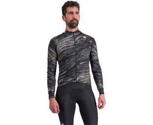 Sportful Cliff Supergiara LS Thermal Jersey Men Black Olive Green Cement