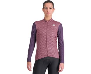 Sportful Checkmate LS Thermal Jersey Women Nightshade Dusty Red