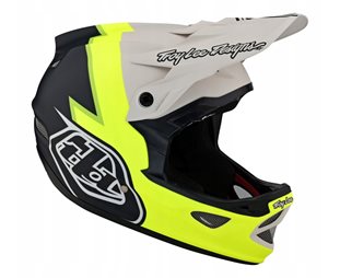 Full Face kypärä Troy Lee Designs D3 Fiberlite Helmet Flo Yellow