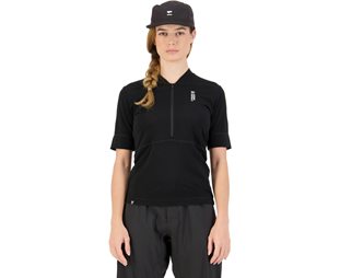 Mons Royale Naisten pyöräilypaita Cadence Half Zip Shirt Women Black