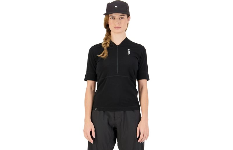 Mons Royale Naisten pyöräilypaita Cadence Half Zip Shirt Women Black