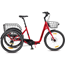 Kolmipyöräinen sähköpyörä Monty Tricycle Rocket 24 Red/Silver/Red