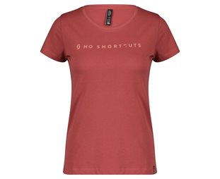 SCOTT T-shirt Dam No Shortcuts SS Burnt Red